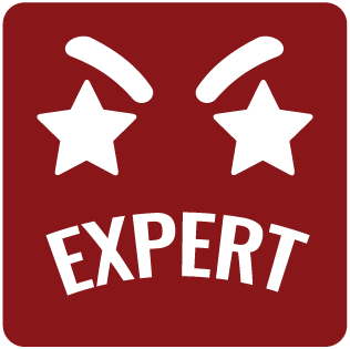 Picture of two stars with eyebrows making an angry face